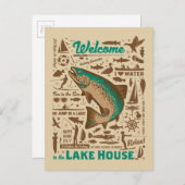 Lake House Pattern Briefkaart (Voorkant / Achterkant)