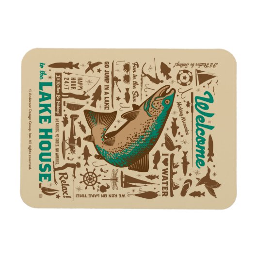 Lake House Pattern Magneet (Horizontaal)