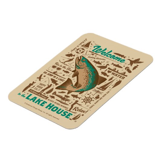 Lake House Pattern Magneet (Linkerzijde)