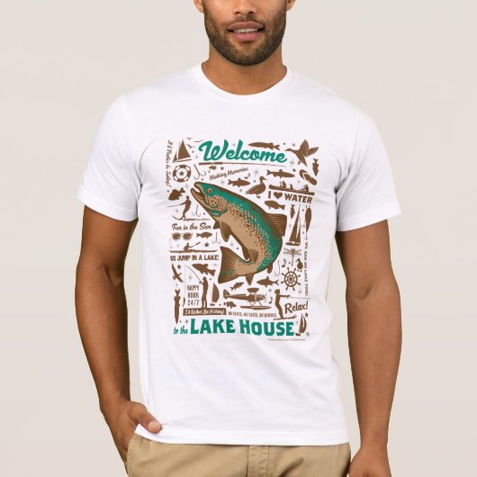 Lake House Pattern T-shirt (Voorkant)