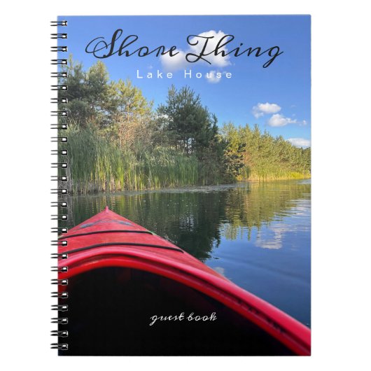 Lake House Rental Property Inloggen Guest Book Notitieboek (Voorkant)