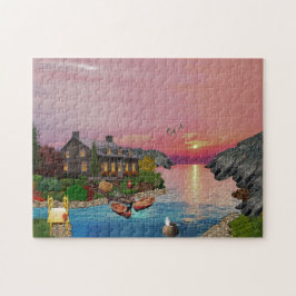 Lake House Retreat | Schilderachtig landschap Legpuzzel