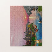 Lake House Retreat | Schilderachtig landschap Legpuzzel (Verticaal)