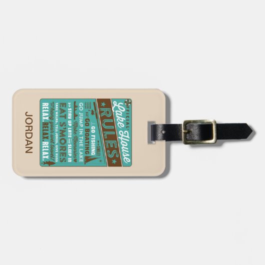 Lake House Rules Bagagelabel (Voorkant horizontaal)