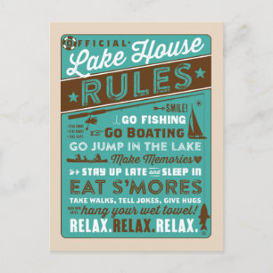 Lake House Rules Briefkaart