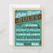 Lake House Rules Briefkaart (Voorkant / Achterkant)