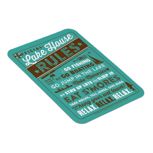 Lake House Rules Magneet (Rechterzijde)