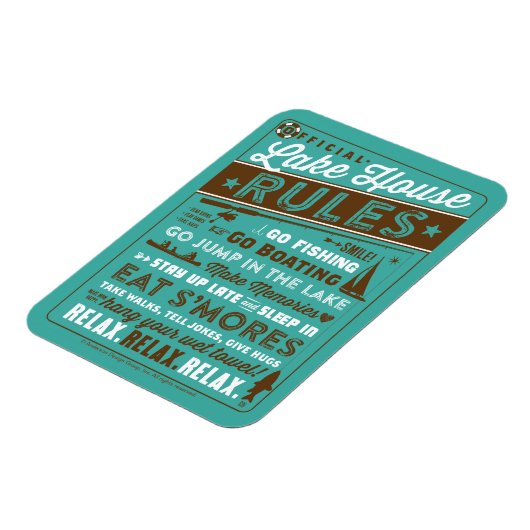 Lake House Rules Magneet (Linkerzijde)