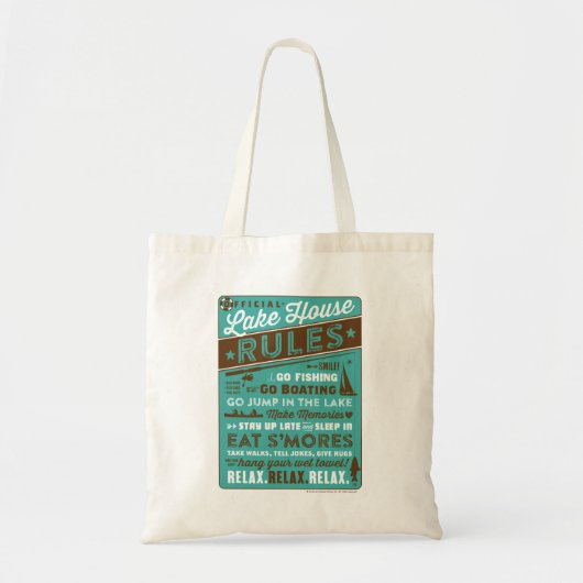 Lake House Rules Tote Bag (Voorkant)