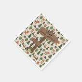 Lake House Schattige Rustic Forest Animals Custom Servet (Hoek)