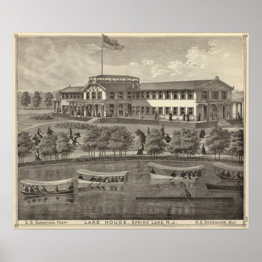 Lake House, Spring Lake, NJ Poster (Voorkant)