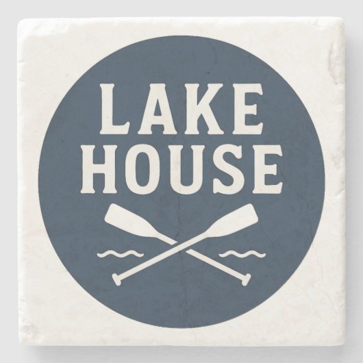 Lake House Stenen Onderzetter (Voorkant)