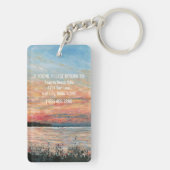 Lake House Sunset Art Vacation Resort Rental Sleutelhanger (achterkant)