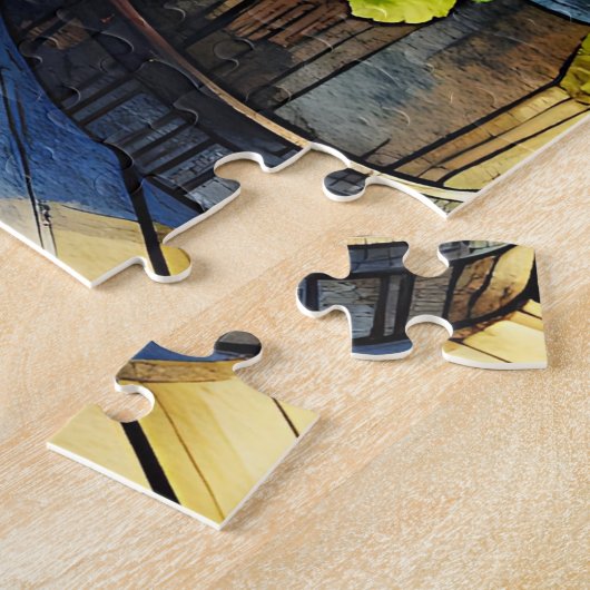 Lake House Uitzicht | Dekdek over de baai kijken Legpuzzel (Zijkant)