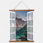 Lake House Uitzicht Hangend Wandkleed (Voorkant)