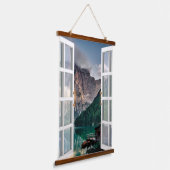 Lake House Uitzicht Hangend Wandkleed (Gebogen)