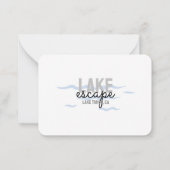 Lake House Vakantiehuis Gast Dank u kaart Notitiekaartje (Achterkant)