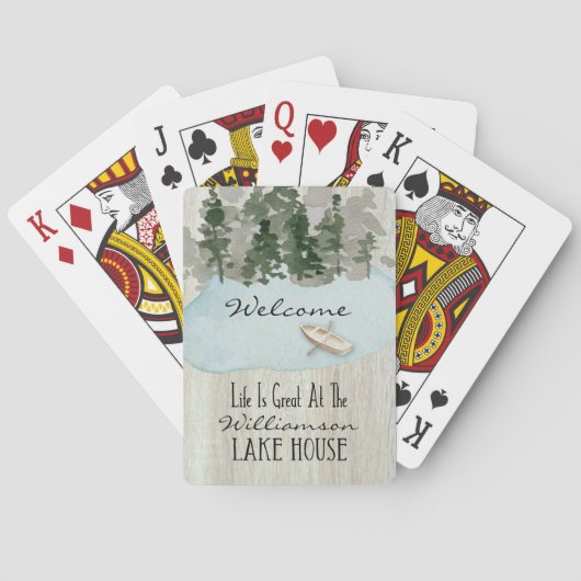 Lake House Vakantiehuis Welkom Pokerkaarten (Achterkant)