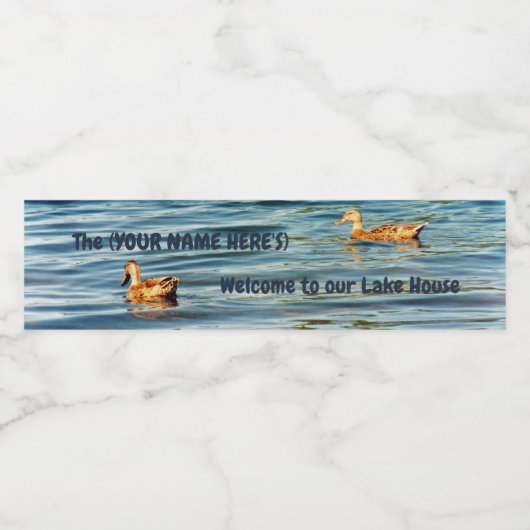 Lake House Waterfles Etiket (Enkel label)