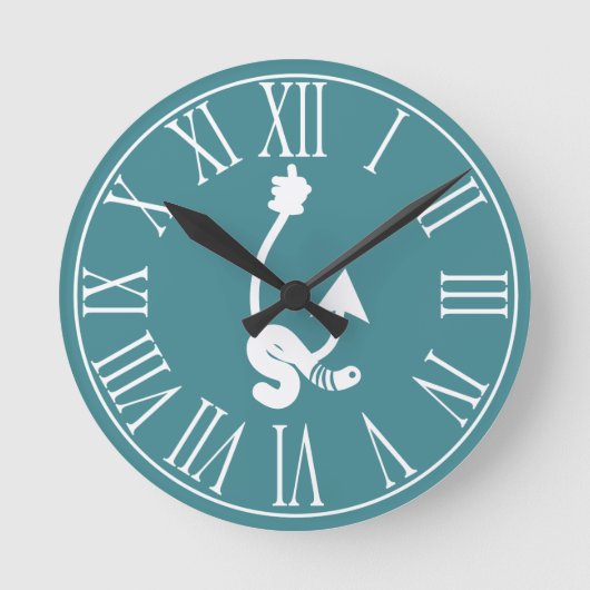 Lake House Worm on Hook Ronde Klok (Voorkant)