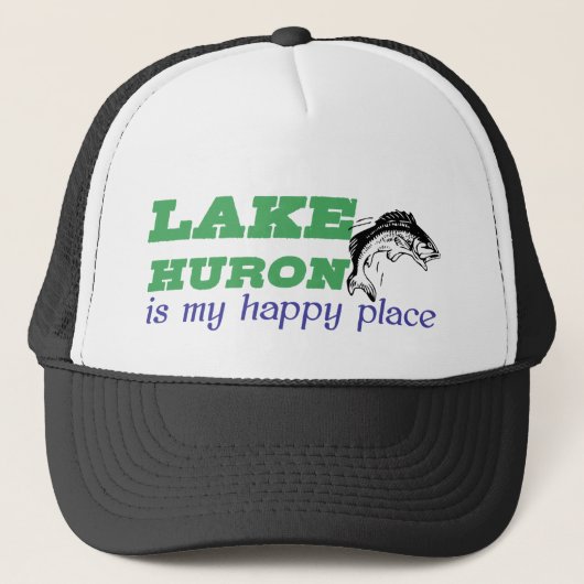 Lake Huron is mijn gelukkige plaats Trucker Pet (Voorkant)