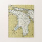Lake Huron Map (1979) Legpuzzel (Verticaal)