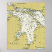 Lake Huron Map (1979) Poster (Voorkant)