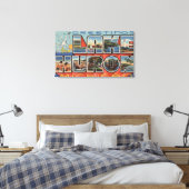Lake Huron, Michigan - Large Letter Scenes Canvas Afdruk (Insitu (Slaapkamer))