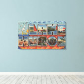 Lake Huron, Michigan - Large Letter Scenes Canvas Afdruk (Insitu (Houten vloer))