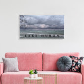 Lake Huron Snow Squalls Canvas Afdruk (Insitu (Woonkamer))