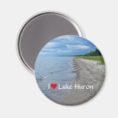 Lake Huron Summer Beach Magneet (Voorkant / Achterkant)