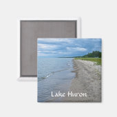 Lake Huron Summer Beach Magneet (Voorkant / Achterkant)