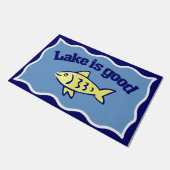 Lake is Good Funny Fish Gezegde Mat (Schuin)