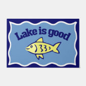Lake is Good Funny Fish Gezegde Mat (Voorkant)