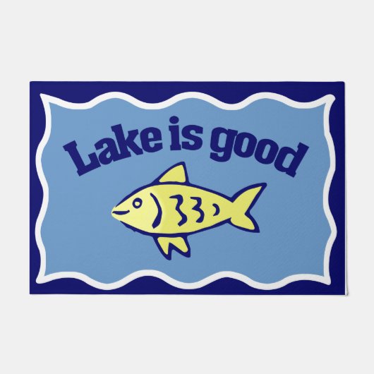Lake is Good Funny Fish Gezegde Mat (Voorkant)