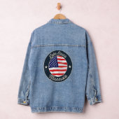 Lake Itasca Patriotic Minnesota Souvenir Denim Jacket (Hangar)