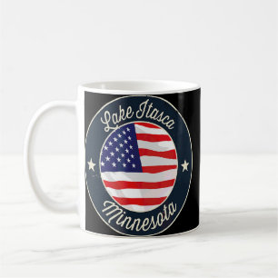 Lake Itasca Patriotic Minnesota Souvenir Koffiemok