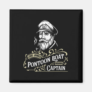 Lake James Indiana Pontoon Kapitein Vintage Magneet
