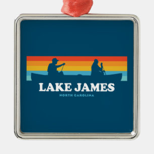 Lake James North Carolina Canoe Metalen Ornament