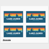 Lake James North Carolina Canoe Rechthoekige Sticker (Vel)