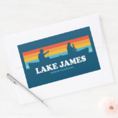 Lake James North Carolina Canoe Rechthoekige Sticker (Envelop)