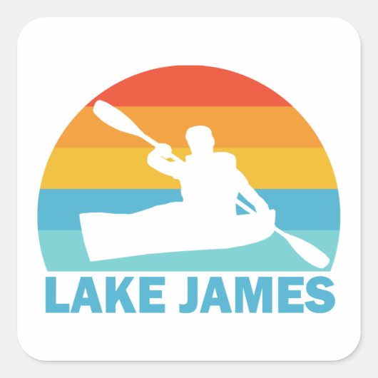 Lake James North Carolina Kayak Vierkante Sticker (Voorkant)