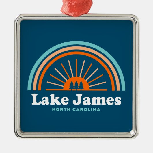 Lake James North Carolina Rainbow Metalen Ornament (Voorkant)