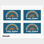 Lake James North Carolina Rainbow Rechthoekige Sticker (Vel)