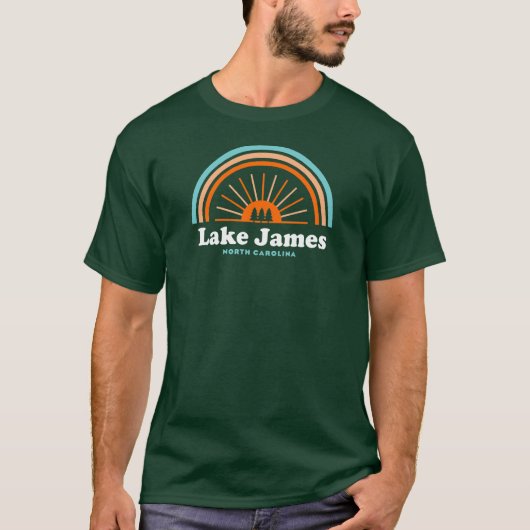Lake James North Carolina Rainbow T-shirt (Voorkant)