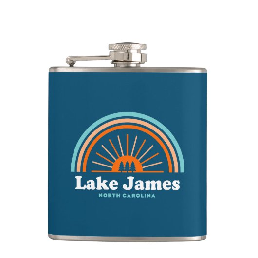 Lake James North Carolina Regenboog Heupfles (Voorkant)