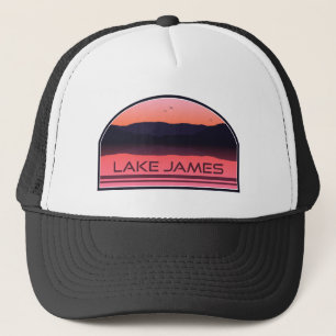 Lake James North Carolina Rode Zonsopgang Trucker Pet