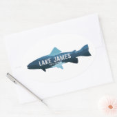 Lake James North Carolina Vis Ovale Sticker (Envelop)