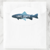 Lake James North Carolina Vis Ovale Sticker (Tas)