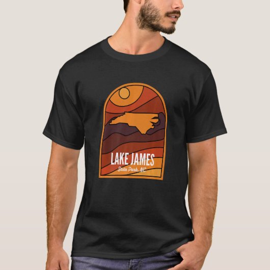 Lake James State Park Nc Retro T-shirt (Voorkant)